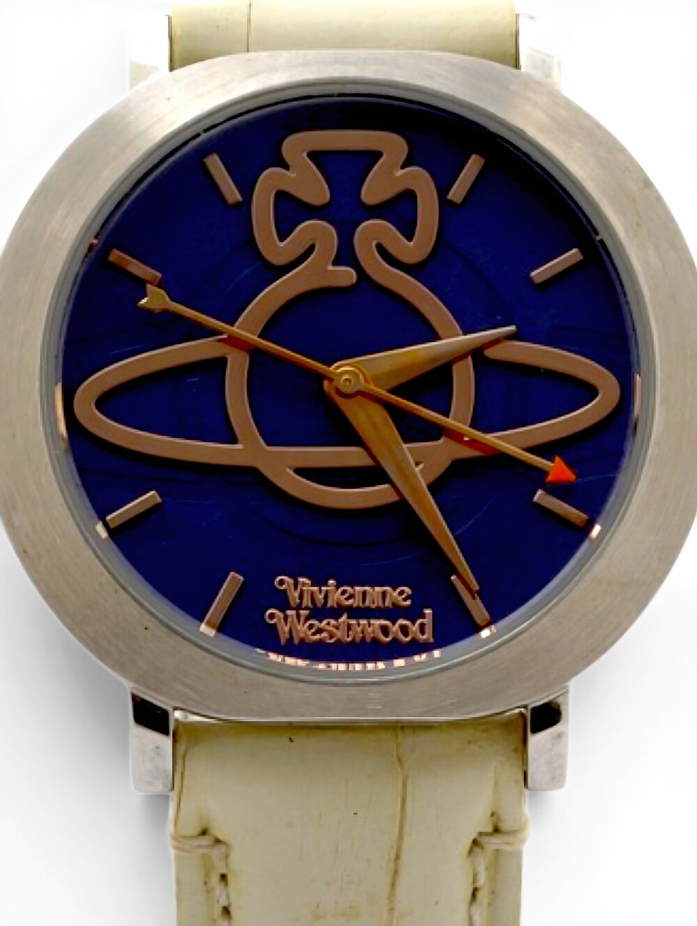 Vivienne Westwood Watch Navy Dial with Gold Accents And Leather Strap Full Set